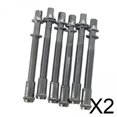 thumbnail image 1 of Tornillos para tambor,Tornillos para tambor Tom Varillas de tensión para tambor Herrajes para batería,Kit de batería Tornillos cortos Piezas de instrumentos musicales,Piezas Accesorios, 1 of 8