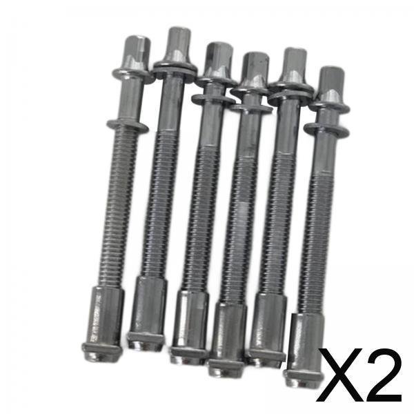 Tornillos para tambor,Tornillos para tambor Tom Varillas de tensión para tambor Herrajes para batería,Kit de batería Tornillos cortos Piezas de instrumentos musicales,Piezas Accesorios