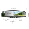 thumbnail image 3 of Master Tailgaters Espejo retrovisor OEM de 10,5" con pantalla LCD de 4,3" | Soporte de ajuste universal para retrovisor | Ajuste automático de brillo LCD | Antideslumbrante | Reemplazo de espejo origi, 3 of 5