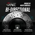 thumbnail image 3 of Transit Auto Front Rear Coated Drilled Slotted Disc Brake Rotors and Semi-Metallic Pads Kit for Car 2016-2020 Chevrolet Malibu with Manual Parking KDS-100708, 3 of 12