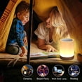 thumbnail image 5 of Luz nocturna LED, lámpara de mesita de noche inteligente, control táctil regulable, recargable por USB, portátil, cambio de color RGB para niños, dormitorio, camping (blanco cálido) JAMW Sencillez, 5 of 5