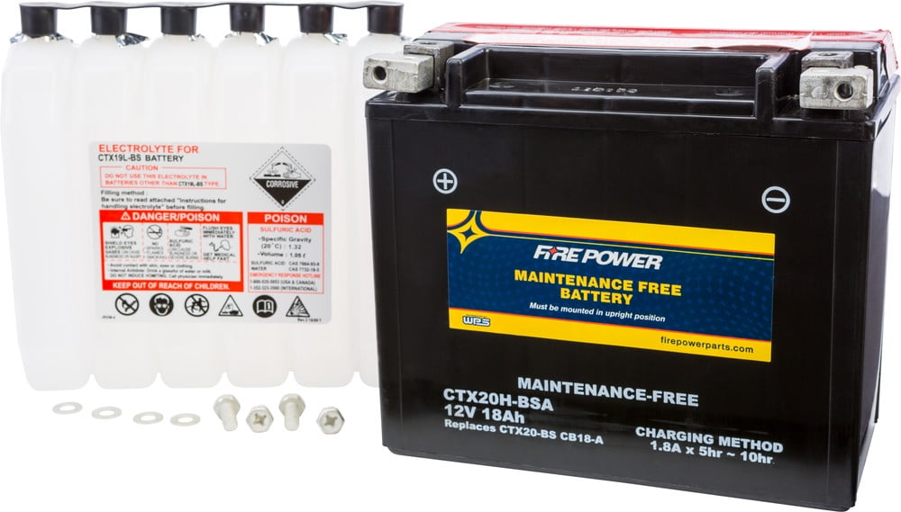 Fire Power Maintenance Free Battery CTX20H-BSA Compatible With Arctic Cat  700 TBX 2014-2016 