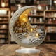 thumbnail image 2 of Casa de nieve con luz lunar, casa de nieve acrílica, casa de nieve con luz lunar de escritorio, adorno de escena de nieve, decoración del hogar, decoración de escritorio de oficina, luz de, 2 of 6