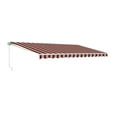 thumbnail image 3 of ALEKO 10x8 Feet Retractable Outdoor Patio Awning Deck Sunshade Multi-stripes Red, 3 of 4