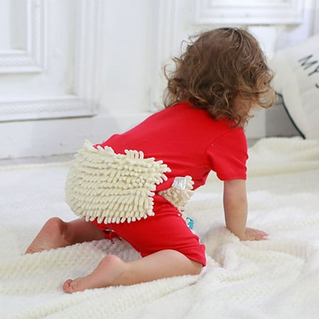 

NEGJ Romper Baby Girls Boys Crawling Baby Solid Mop Onesie Romper Jumpsuit