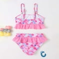 thumbnail image 4 of Hienoo Bikini Swimsuit for Girls Cute Ruffle Bathing Suit Beach Swimwear Set, Sizes 9-10, 4 of 8
