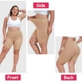 thumbnail image 2 of MANIFIQUE 3 Packs Plus Size Slip Shorts for Women Under Dress High Waisted Smoothing Shapewear Shorts, 2 of 6