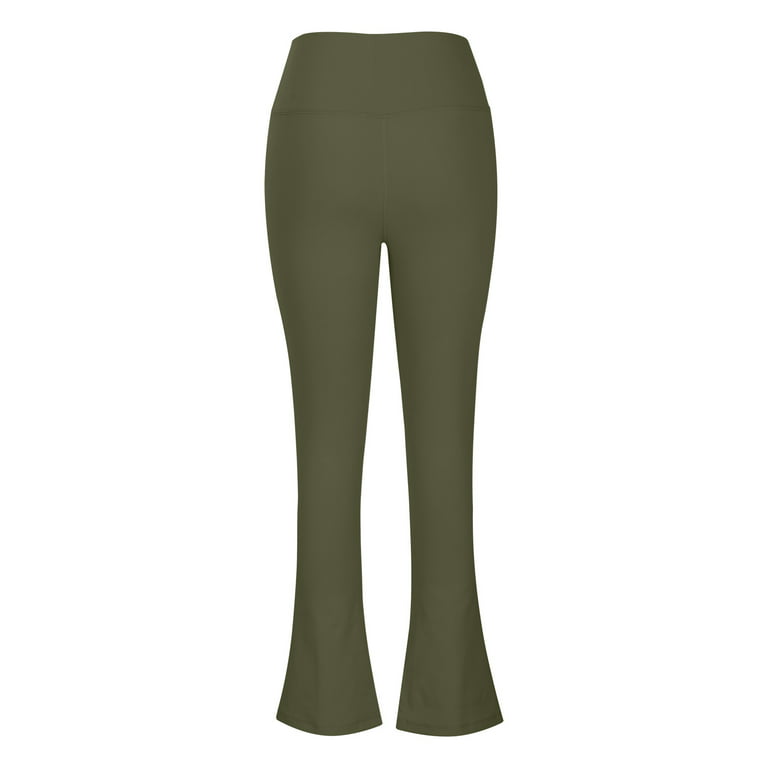 Hvyesh Womens Yoga Pants Bootcut Legging Fitness High Waist Pants Stretch  Tummy Control Trousers Print Tall Long Pants 