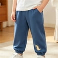 thumbnail image 4 of THJRPQJFD Toddler Kids Fleece Joggers Cute Print Casual Baggy Wide Leg Sweatpants Trendy Elastic High Waist Sweat Pants Girls Boys Athletic Bottom with Pockets, 4 of 4