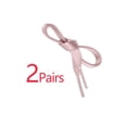 thumbnail image 3 of INSPIRE CHIC Unisex Solid Color Flat 0.4'' Wide Ribbon Shoelaces 2 Pairs 80cm/31.5" Pale Pinkish Gray, 3 of 6
