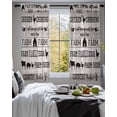 thumbnail image 3 of Vintage Farm Animals Sheer Curtains 45 Inch Length 2 Panels Set for Living Room/Bedroom, Country Cow Pig Chicken Grey Wooden Kitchen Curtains Grommet Semi-Sheer Curtains Window Treatments 42"x45"x2, 3 of 7