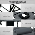 thumbnail image 4 of Outsunny 2-Piece Folding Chaise Lounge, Reclining Tanning Chairs, Gray, 4 of 9