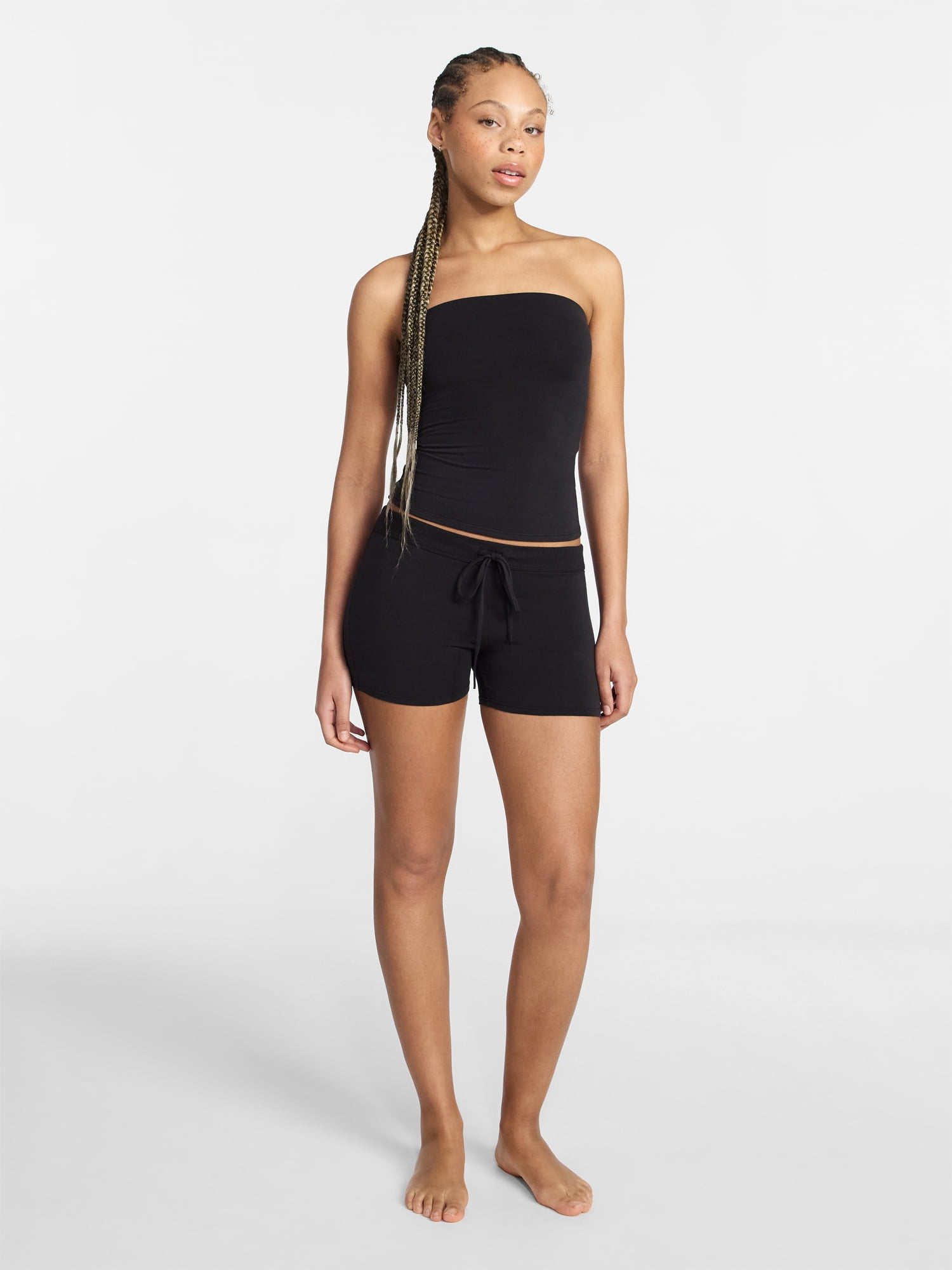 No Boundaries Cotton Stretch Jersey Shorts, Women's XS-XXXL