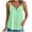Green, variant on lmcalzta Womens Camisole Tank Tops V Neck Zipper Loose Fitting Trendy 2025 Shirts Summer Beach Baisc Cami