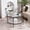 Clear-matte Black, variant on WSWJY 25.6" Small Cream White Round Coffee Table Water-Wave Glass Circle Clear Coffee Table, Center Table with 2-Tier Modern Storage Design for Living Room, Bedroom, Meeting Room, Balcony, Beige