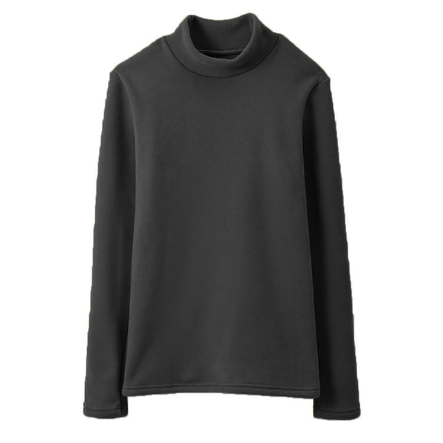 Camisas de manga larga con cuello alto para mujer, moda de otoño, capas básicas, ajustadas, ropa interior térmica suave, color negro