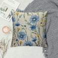 thumbnail image 2 of Nawypu  Watercolor Flowers Throw Pillow Cover Blue Cornflower White Daisy Vintage Spring Blossom Cozy Square Cushion Case for Men Women Boys Girls Room Home Decor, 2 of 5