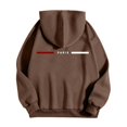 thumbnail image 4 of MHFRRA Sudadera con Capucha con Estampado de Letras para Un Uso Diario Cómodo, Ideal para Salidas Informales y Capas Elegantes Marrón, 4 of 5