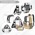 thumbnail image 3 of Kuiaobaty Mushroom Print Clear Backpack Set for Girls 8-12 Butterfly Printed Clear Backpack and Pencil Case with Zipper Polka Dot Print Bookbag and Lunch Box Set for School, 3 of 5