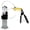 Black, variant on LeLuv® Ultima Penis Pump, Brass w/ Red Handle, Rubber Grip, Clear Hose | 9" x 2.00" Vibrating Wide Flange Cylinder