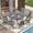 Gray-Gray, variant on Vicllax 5-Piece Outdoor Patio Dining Set Metal Swivel Chairs & Round Steel Table with Umbrella Hole