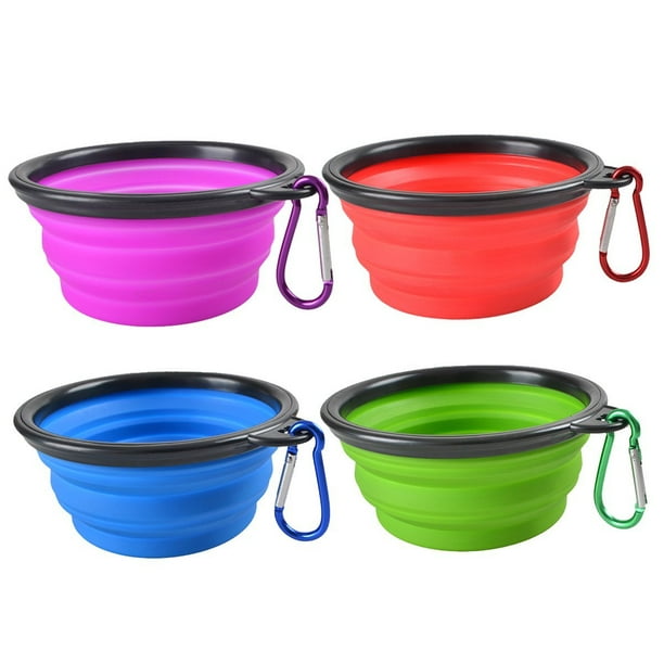 Collapsible Pet Bowls for Dogs and Cats, Expandable, 4Pack Pet Bowls