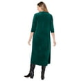 thumbnail image 2 of Woman Within Plus Size Pintuck Velour Dress, 2 of 6
