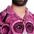 thumbnail image 5 of Pink Monkey Gorilla Men's Casual Poplin Printed Button Down Short Sleeve Summer Beach Shirts - Unisex, 5 of 6
