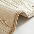 thumbnail image 5 of 2 Piece Bath Rug Set, Faux Fur Embossed Cable Pattern, Brown, 18" x 27", Brown, Dearfoams, 5 of 6