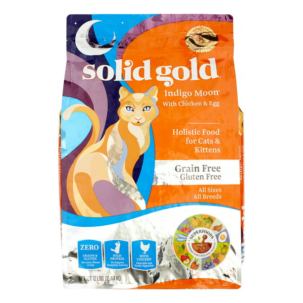 Solid Gold GrainFree Chicken & Egg Indigo Moon Dry Cat Food, 12 Lb