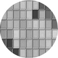 thumbnail image 1 of Ahgly Company Machine Washable Indoor Round Transitional Silver Gray Area Rugs, 3' Round, 1 of 7