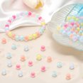 thumbnail image 3 of Uxcell 200 Pcs Cuentas de Acrílico 0.08" Cuentas Lindas para Pulseras Amarillo Frosted, 3 of 6