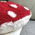 thumbnail image 4 of Dreamstall - Cojín decorativo con forma de seta, 15 x 15, decoración de setas para cama, sofá, sala de estar (rojo), 4 of 5