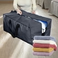 thumbnail image 4 of Xecvkr Transparent Large Moving Woven Bag Storage Organizer Large Capacity for Clothes toys Blankets Easy Clean Foldable 28.74x14.57x13.39in 1 Pack, 4 of 6