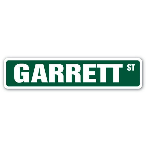 SignMission SS-GARRETT 4 x 18 in. Childrens Name Room Street Sign - Garrett
