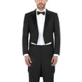 thumbnail image 2 of Men's 2 Piece Classic Fit Black Peak Full Dress Tailcoat Tuxedo Suit, 2 of 6