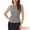 Beige Black, variant on DARING DIVA Women's Tweed Elegant Crew Neck Business Vest Tops XS Black