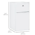 thumbnail image 3 of HOMCOM 3.2 Cu Ft Mini Fridge with Freezer Adjustable Shelf Reversible Doors, 3 of 10