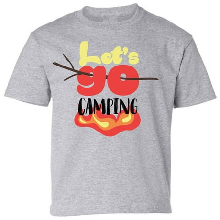 

Lets Go Camping Graphic Shirt - Weekend Camping Toddler Tees for Kids - Holiday Outfit Toddler Boys Girls T-Shirt Gifts