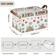 thumbnail image 7 of Yayeee Foldable Storage Basket for Shelves with Handles Set of 2 Waterproof Cloth Bins, Brown Nordic Christmas, 7 of 7