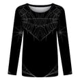 thumbnail image 4 of Camisas Para Mujer Camisetas de Gran Tamaño Manga Larga Clásico Cosplay Novedad Impreso Tops Cómoda Blusa de Cuello Redondo Odeerbi ODB133570, 4 of 5