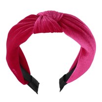 Unique Bargains Knotted Headbands Hairband for Women 1.2 Inch Wide 1 Pcs Rose Red