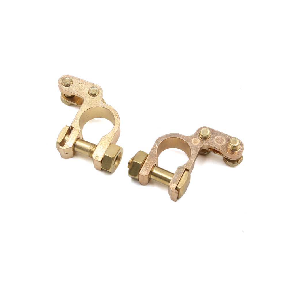 2Pcs Angle Type Battery Cable Terminal Connector Holder Post Clamp for Car