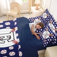 thumbnail image 4 of Erosebridal Sport Letter Monogrammed E Twin Bedding Sets 7-Piece for Teens,Baseball Gamer Bedding Comforter Set for Boys Girls,Navy Blue Reversible,Breathable Home Decor, 4 of 6