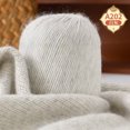 thumbnail image 1 of Nvzi 1 rollo de lana para tejer (6 hebras), hilo de ganchillo gris-blanco de alta calidad para proyectos de manualidades, hilo de felpa suave adecuado para trabajos de tejido y ganchillo, duradero, 1 of 4