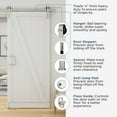 thumbnail image 4 of 928 72" 2 piece Classic Interior Barn Door Kit - Satin Nickel, 4 of 7