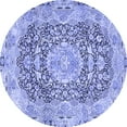 thumbnail image 1 of Ahgly Company Machine Washable Indoor Round Persian Blue Traditional Area Rugs, 8' Round, 1 of 4