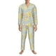 thumbnail image 3 of Balery Boho Pijama para Hombre de Dos Piezas con Manga Larga, Conjunto de Dormir y Descanso Suave con Bolsillos-Medium, 3 of 7