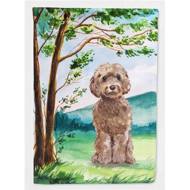Carolines Treasures CK2023GF Under the Tree Labradoodle Garden Size Flag