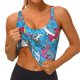 thumbnail image 3 of Balery Sharks Summer Sujetadores deportivos con espalda cruzada para mujer, acolchados, sin costuras, de alto impacto, ideales para yoga, gimnasio, entrenamiento y fitness.-Large, 3 of 8